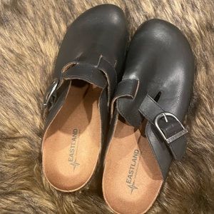 Eastland Gina black mule.